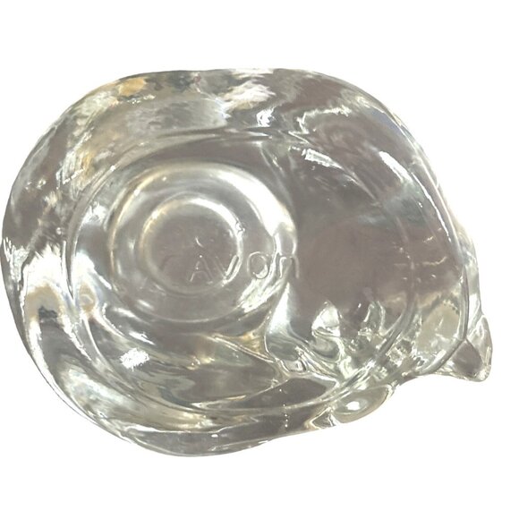Vintage Avon Clear Glass Cat Shaped Candle Holder/Votive - Picture 5 of 8